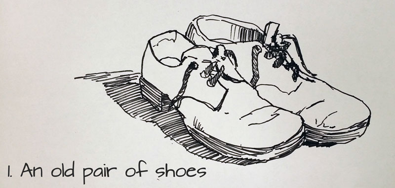 绘画想法#1 -一双旧鞋