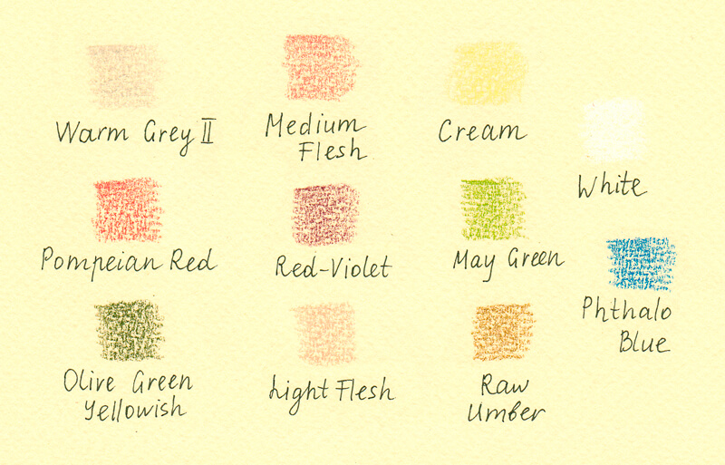 彩色铅笔测试色板