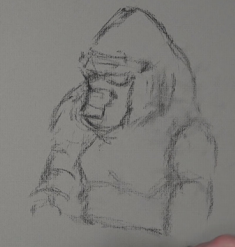 大猩猩素描第一步-绘制基本形状