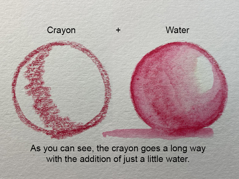 用水溶性石墨画一个球
