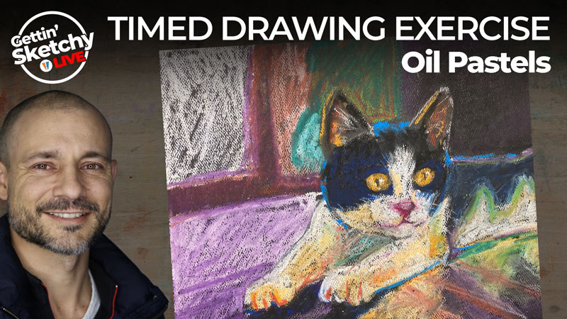 猫与油彩计时绘画练习