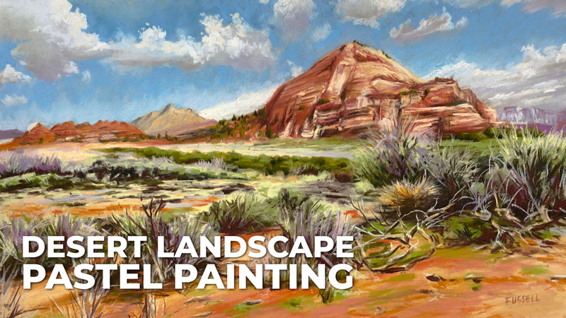 沙漠与彩色风景画