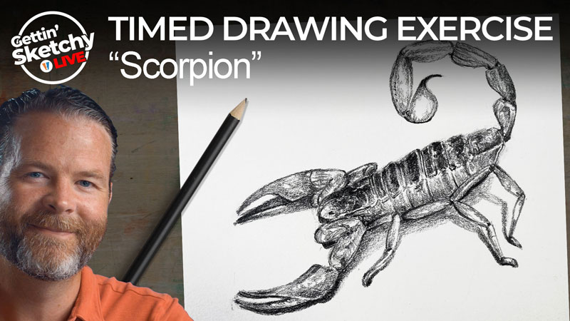 如何画一个蝎子的铅笔吗