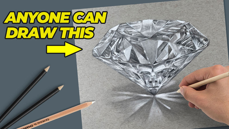 如何画一个钻石