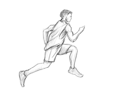 如何画一个奔跑的人