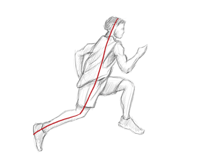 如何画出一个人从头到脚的跑动线