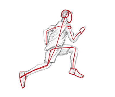 如何画一个人的跑步简笔画