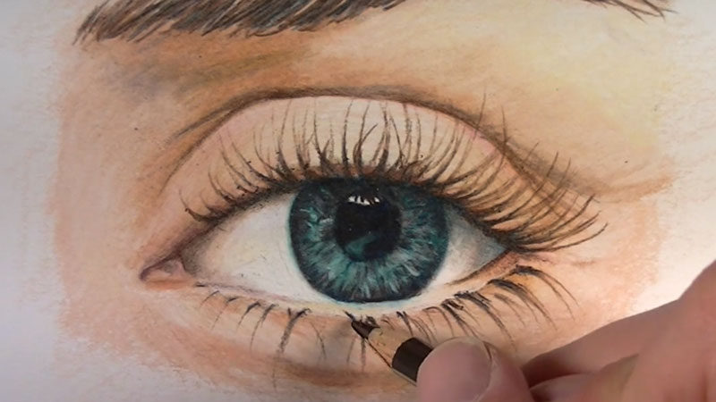如何用彩色铅笔画眼睛