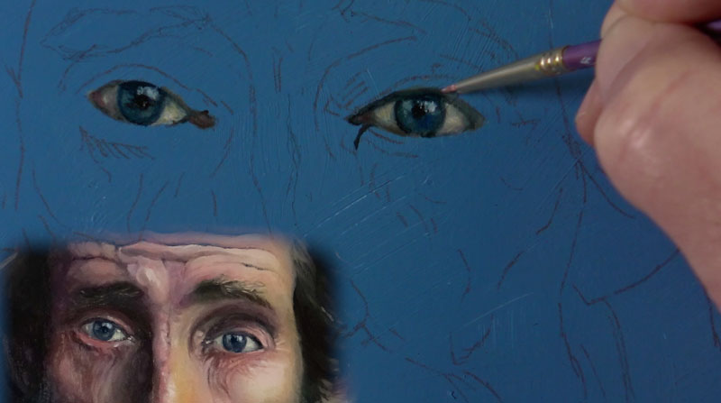 油画肖像-画眼睛