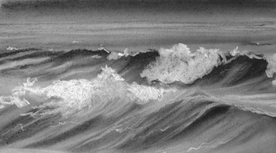 画黑色和白色的波浪